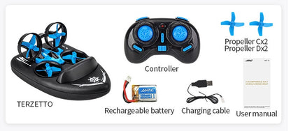 Upgraded JJRC H36F Terzetto 3 In 1 RC Vehicle