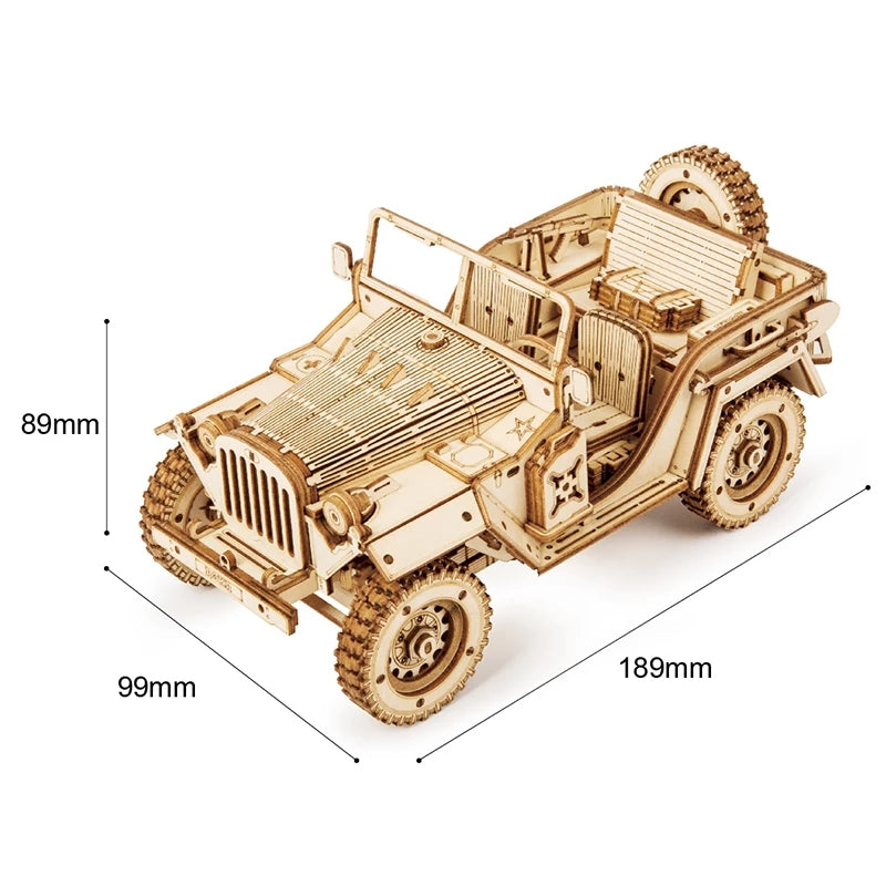 3D Wooden Puzzle Model Toys MC701 (Army Jeep)