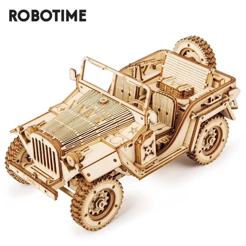 3D Wooden Puzzle Model Toys MC701 (Army Jeep)