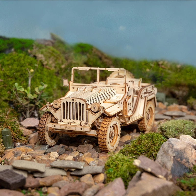 3D Wooden Puzzle Model Toys MC701 (Army Jeep)