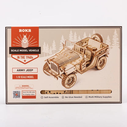 3D Wooden Puzzle Model Toys MC701 (Army Jeep)