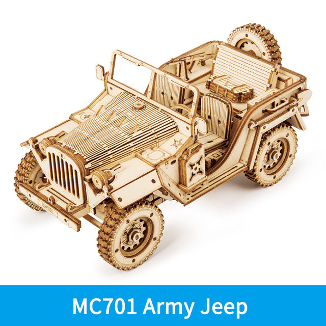 3D Wooden Puzzle Model Toys MC701 (Army Jeep)
