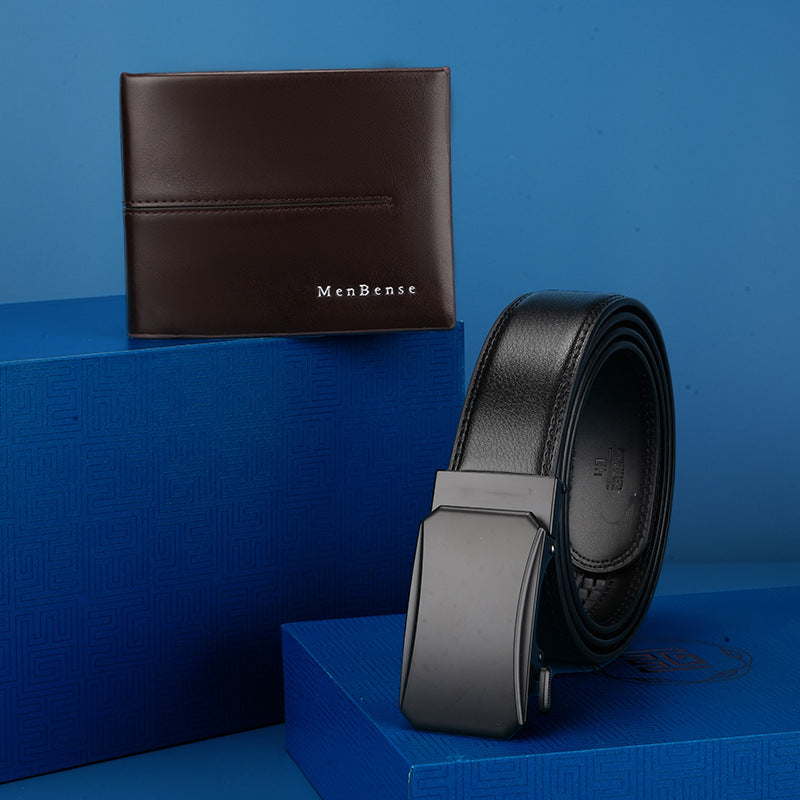Men's Belt Wallet Combo Set