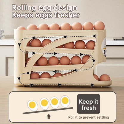 Slide-Roll Egg Box (Fridge Side Door Special Fresh-Keeping)