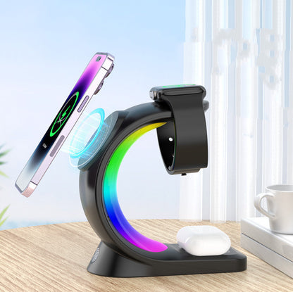 4 In 1 Magnetic Wireless Charger Fast Charging Station