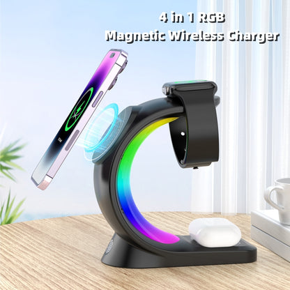 4 In 1 Magnetic Wireless Charger Fast Charging Station