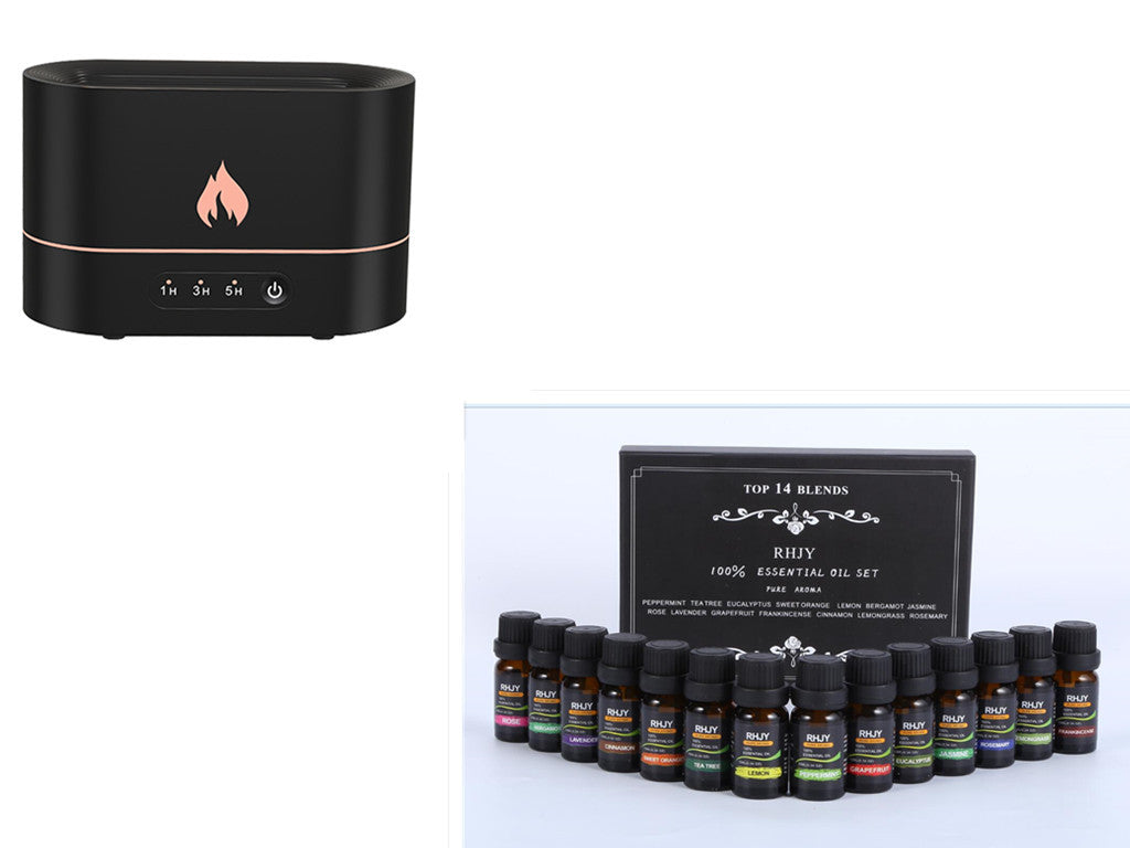 Siming Flame Aromatherapy Machine Home Bedroom Silent Humidifier