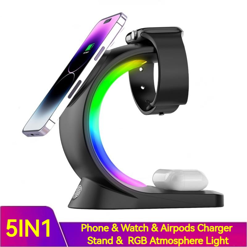 4 In 1 Magnetic Wireless Charger Fast Charging Station