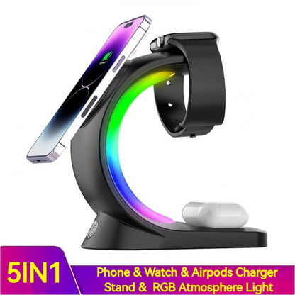 4 In 1 Magnetic Wireless Charger Fast Charging Station