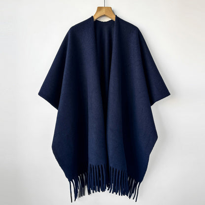 Premium Oatmeal Cashmere-like Large Shawl Outerwear